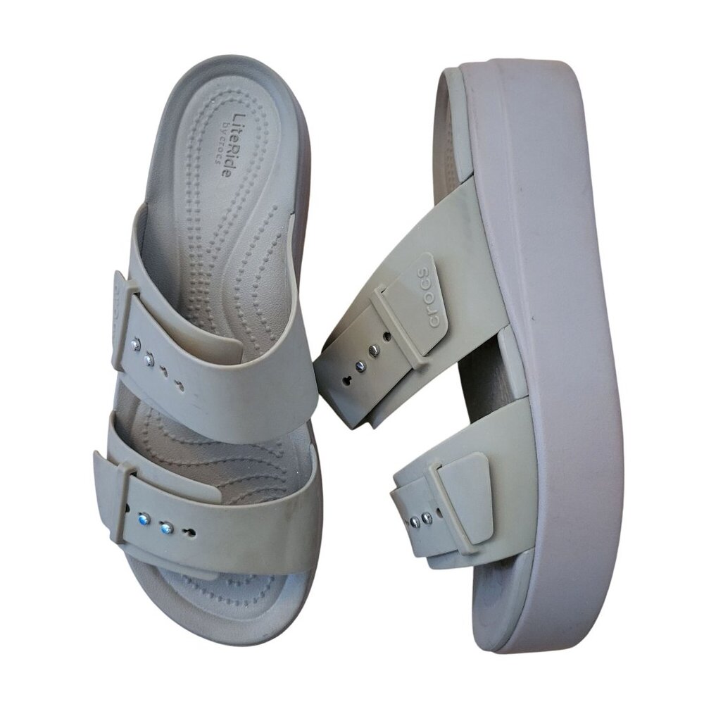 Crocs 9 Literide 360 Platform Wedge Sandals BROOKLYN Open Toe Summer